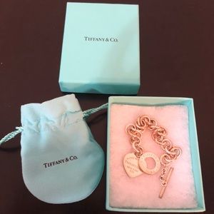 Tiffany’s heart tag charm bracelet 7.5 inch